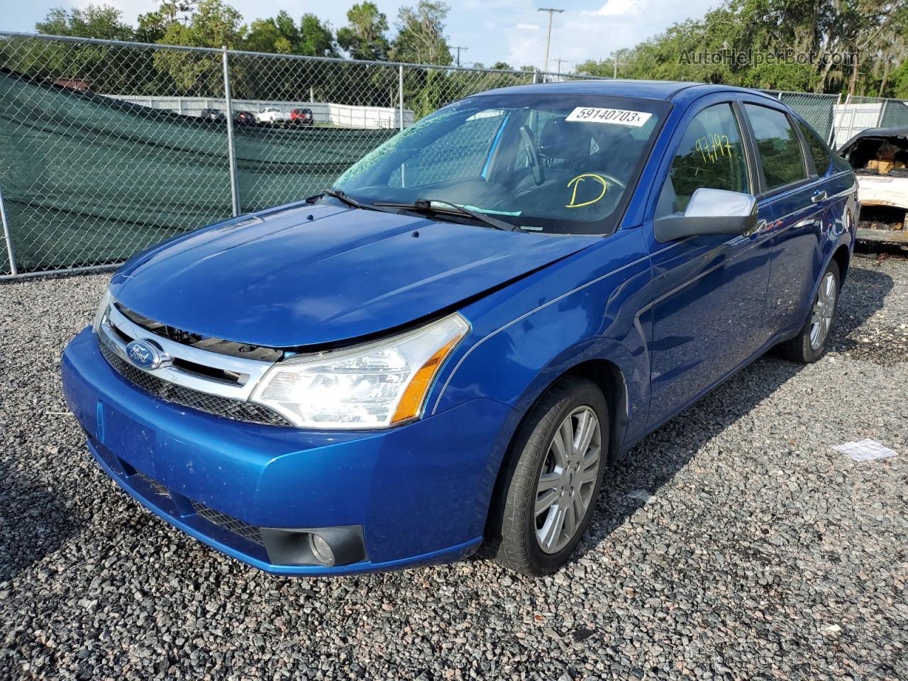 2011 Ford Focus Sel Blue vin: 1FAHP3HN5BW188911