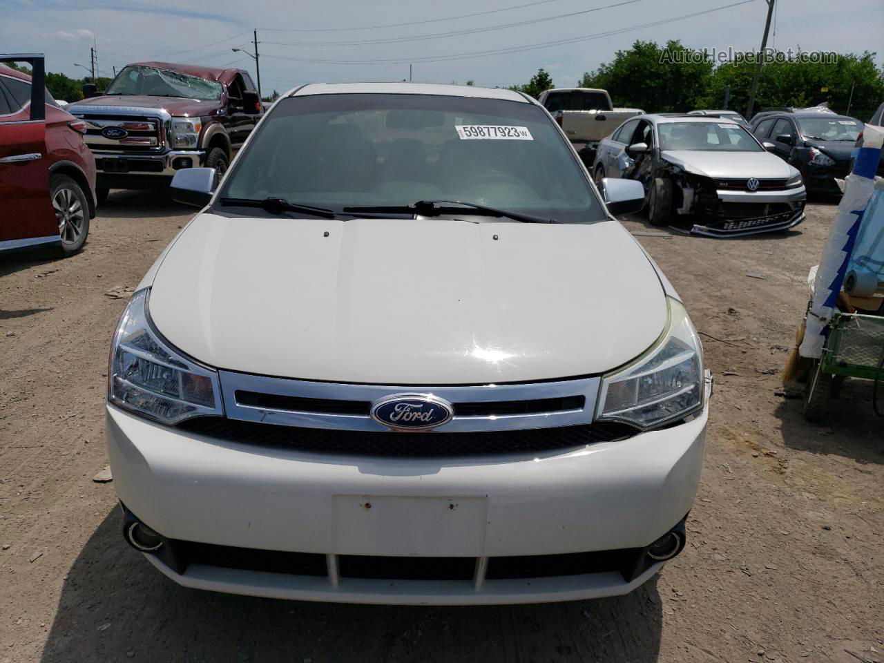 2011 Ford Focus Sel White vin: 1FAHP3HN5BW200734