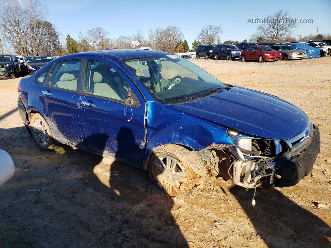 2011 Ford Focus Sel Blue vin: 1FAHP3HN8BW124121