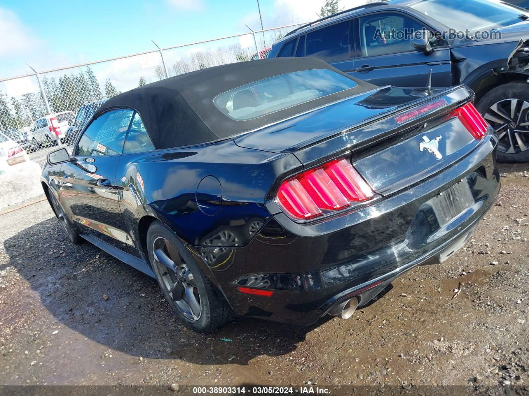 2015 Ford Mustang V6 Black vin: 1FATP8EM1F5372631