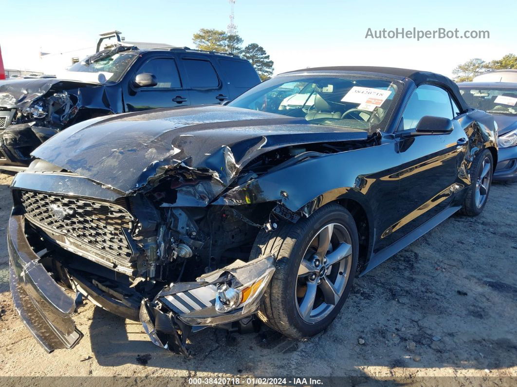 2015 Ford Mustang V6 Black vin: 1FATP8EM3F5333376