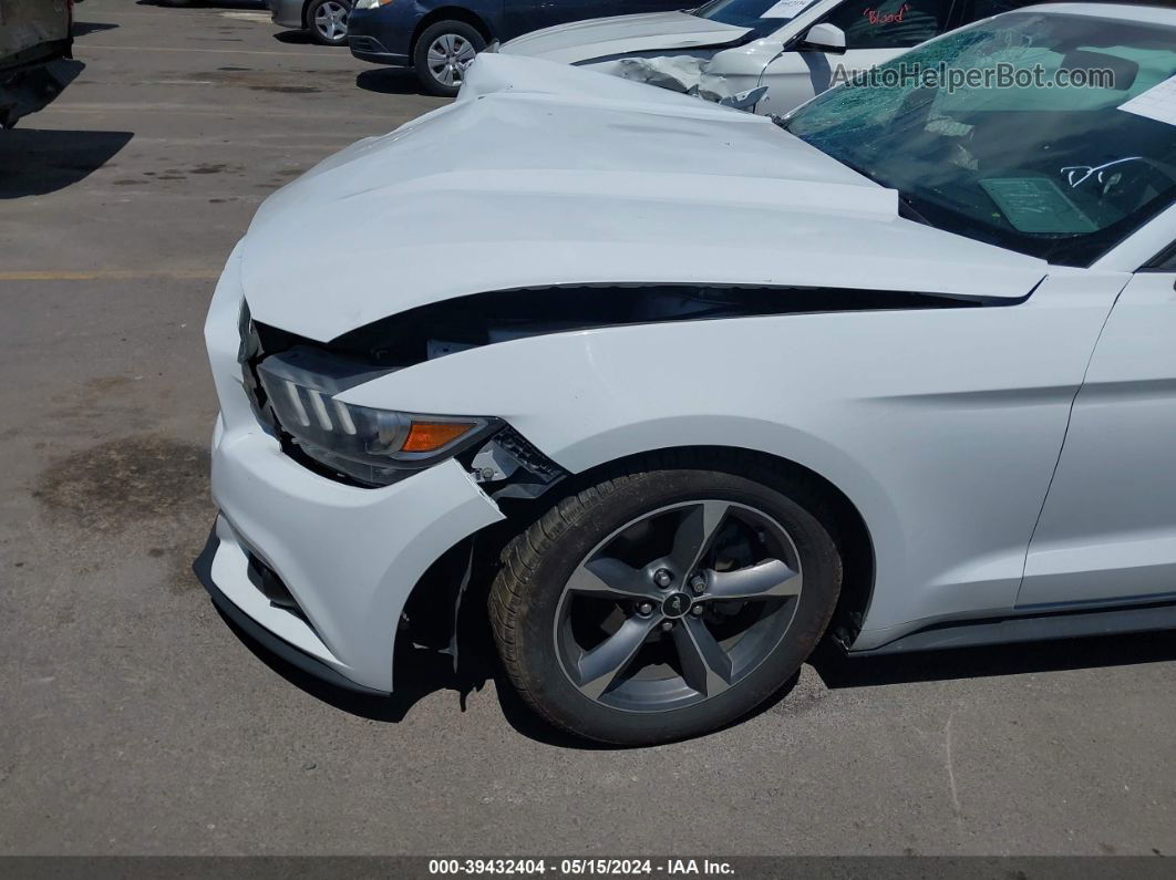 2015 Ford Mustang V6 White vin: 1FATP8EM4F5350655