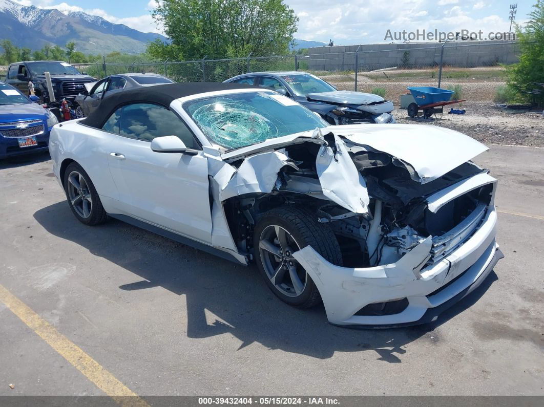 2015 Ford Mustang V6 White vin: 1FATP8EM4F5350655