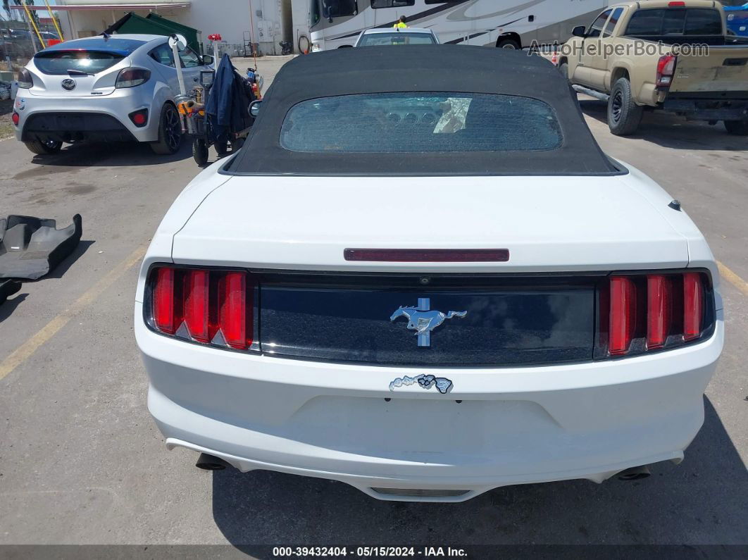 2015 Ford Mustang V6 White vin: 1FATP8EM4F5350655