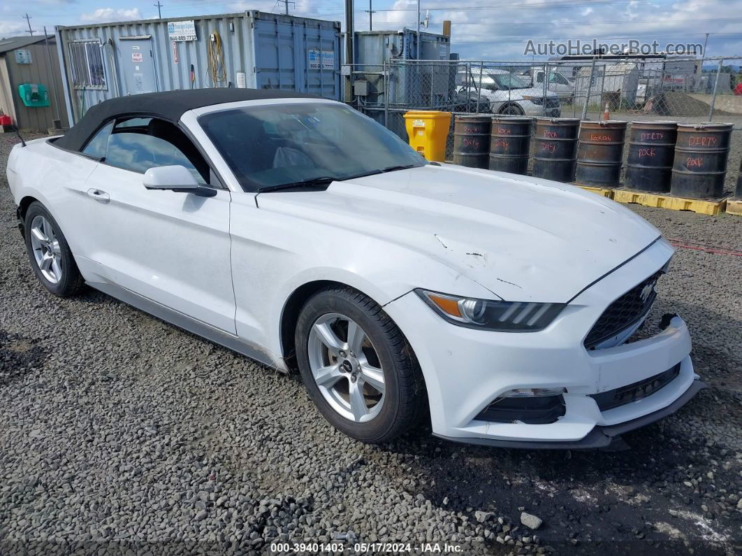 2016 Ford Mustang V6 White vin: 1FATP8EM4G5261475