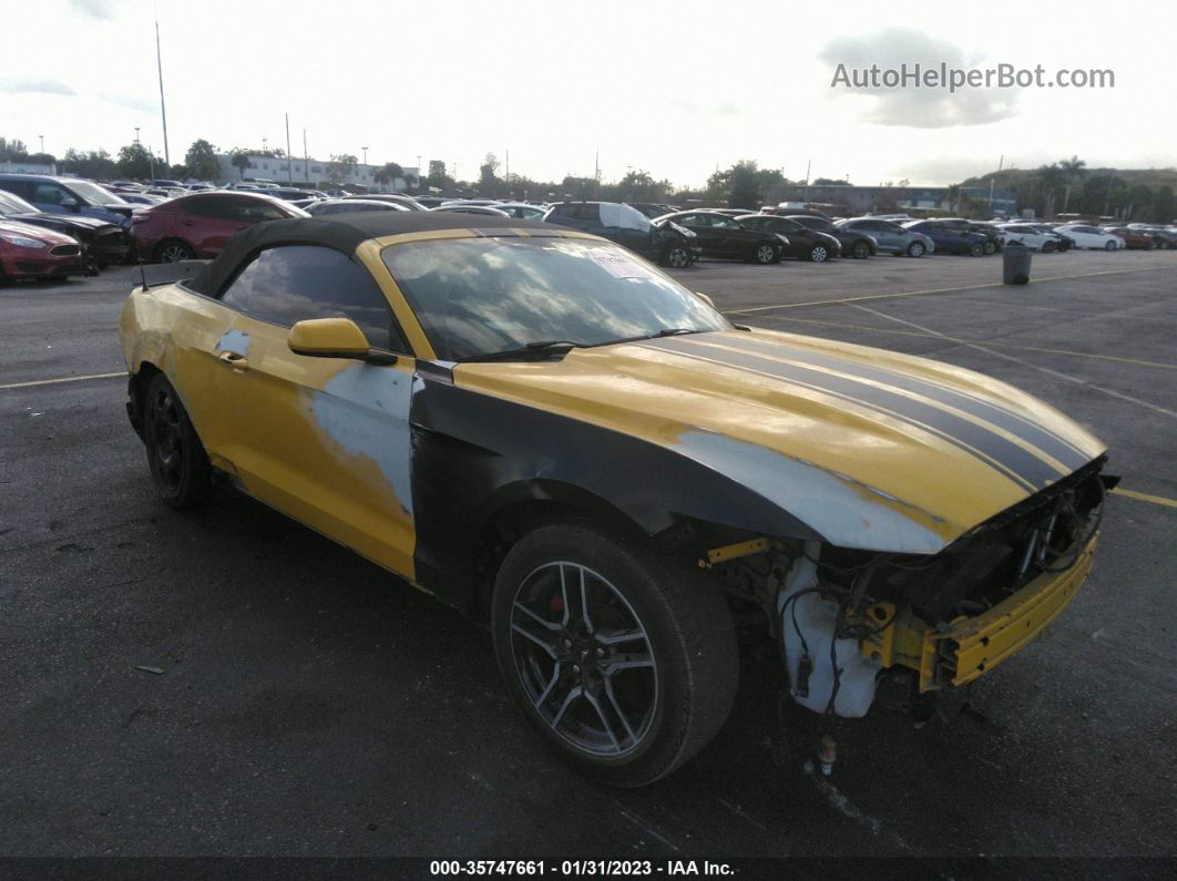 2016 Ford Mustang V6 Yellow vin: 1FATP8EM4G5299675