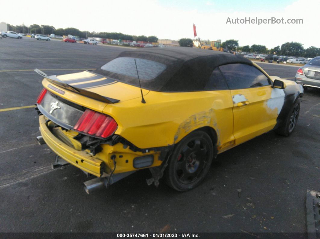 2016 Ford Mustang V6 Yellow vin: 1FATP8EM4G5299675