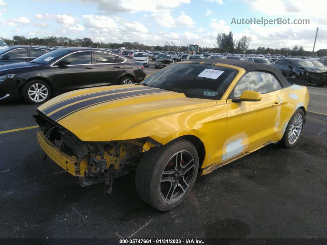 2016 Ford Mustang V6 Yellow vin: 1FATP8EM4G5299675