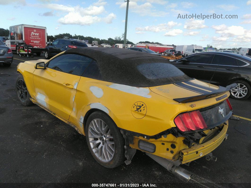 2016 Ford Mustang V6 Yellow vin: 1FATP8EM4G5299675