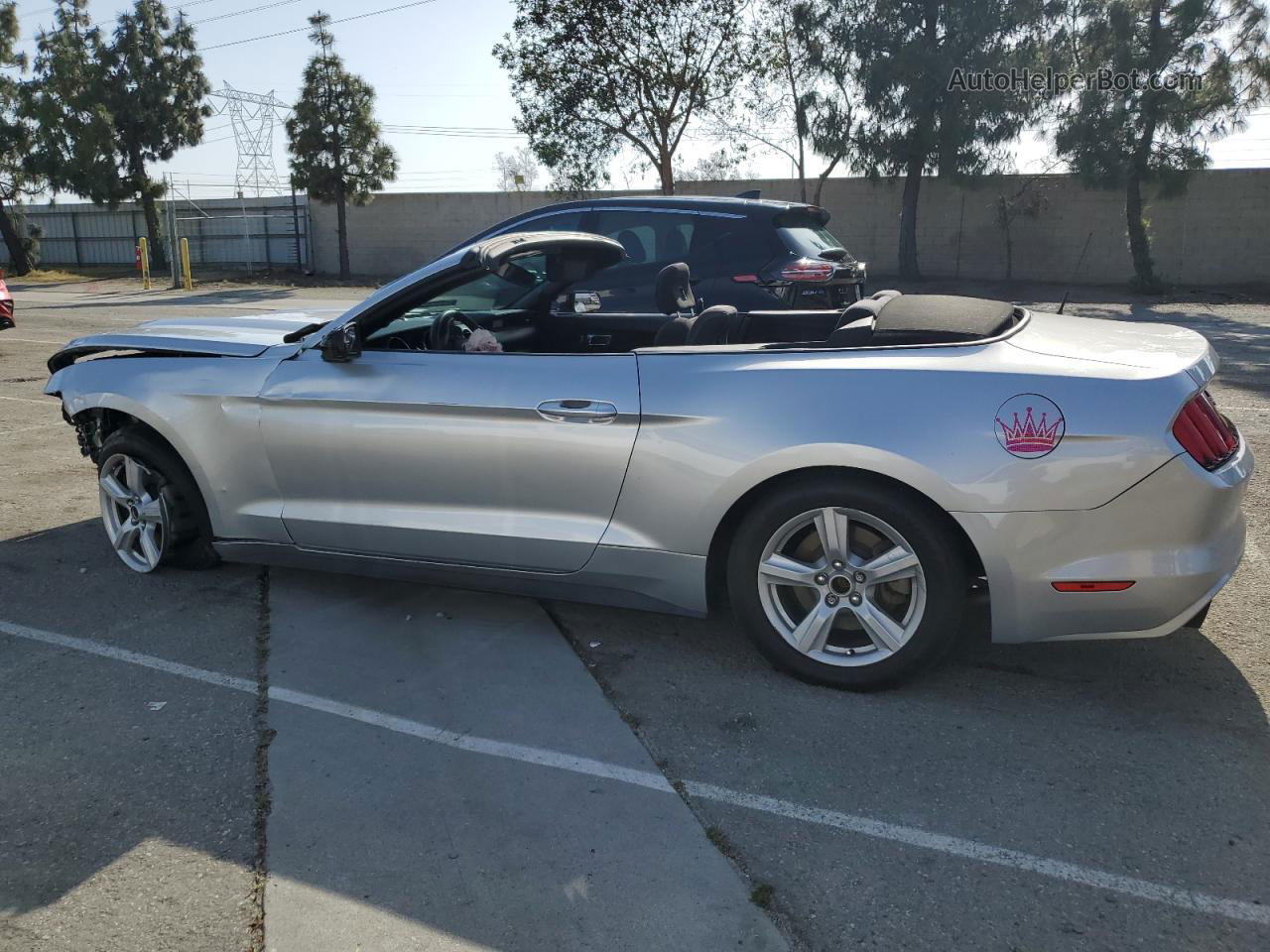 2016 Ford Mustang  Silver vin: 1FATP8EM5G5318198