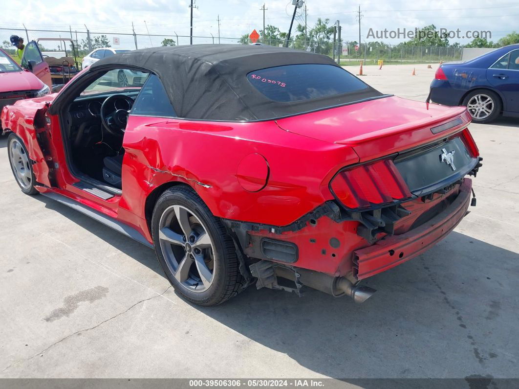 2015 Ford Mustang V6 Red vin: 1FATP8EM8F5330747