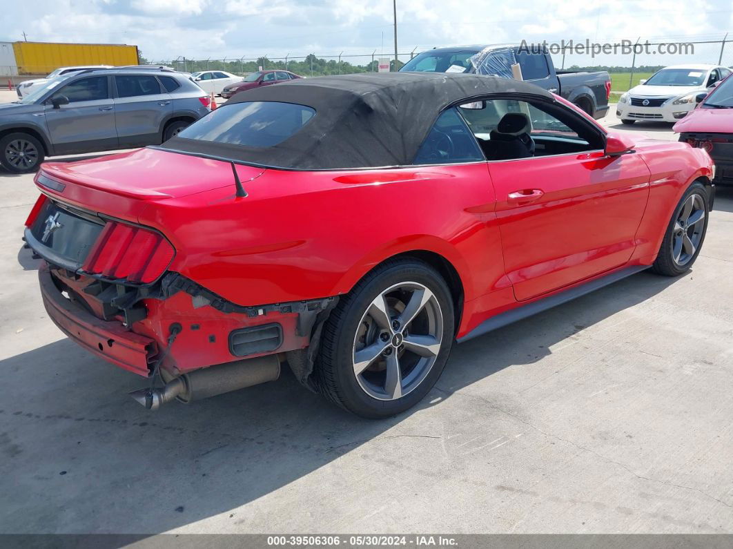 2015 Ford Mustang V6 Red vin: 1FATP8EM8F5330747