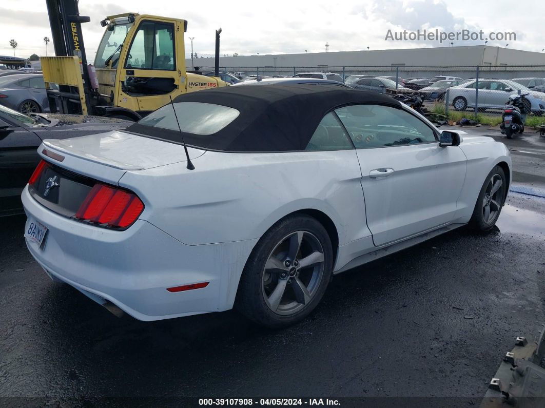 2015 Ford Mustang V6 White vin: 1FATP8EM8F5427138