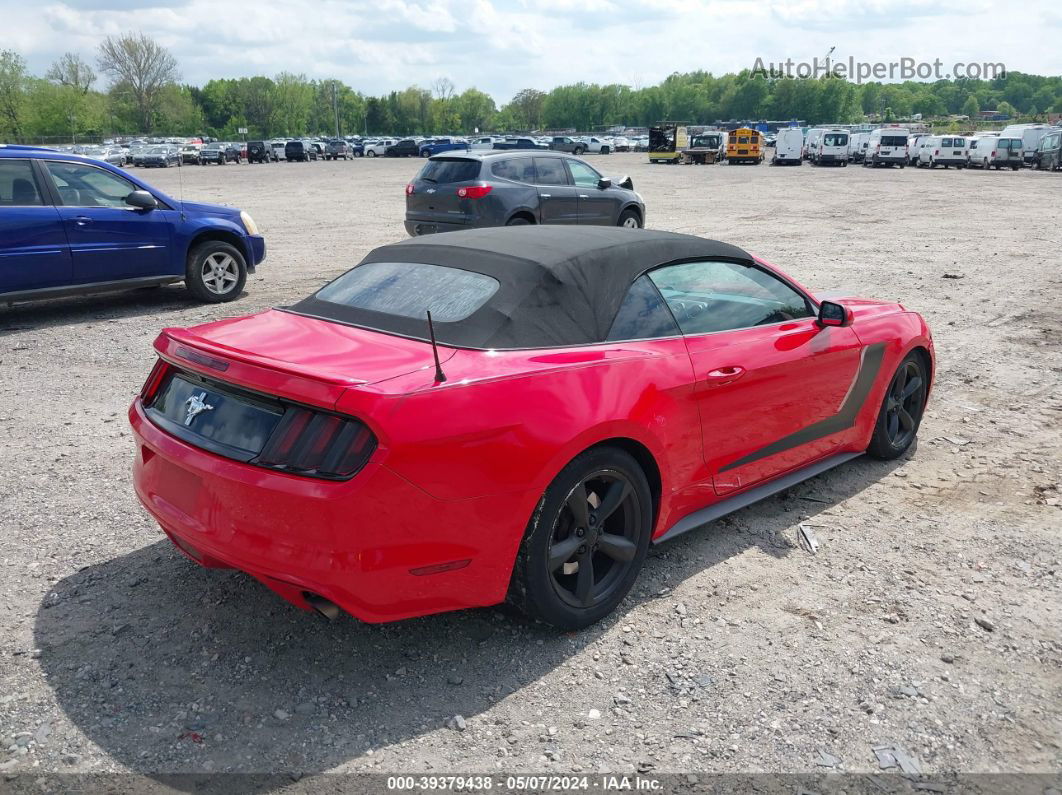2015 Ford Mustang V6 Red vin: 1FATP8EMXF5400510