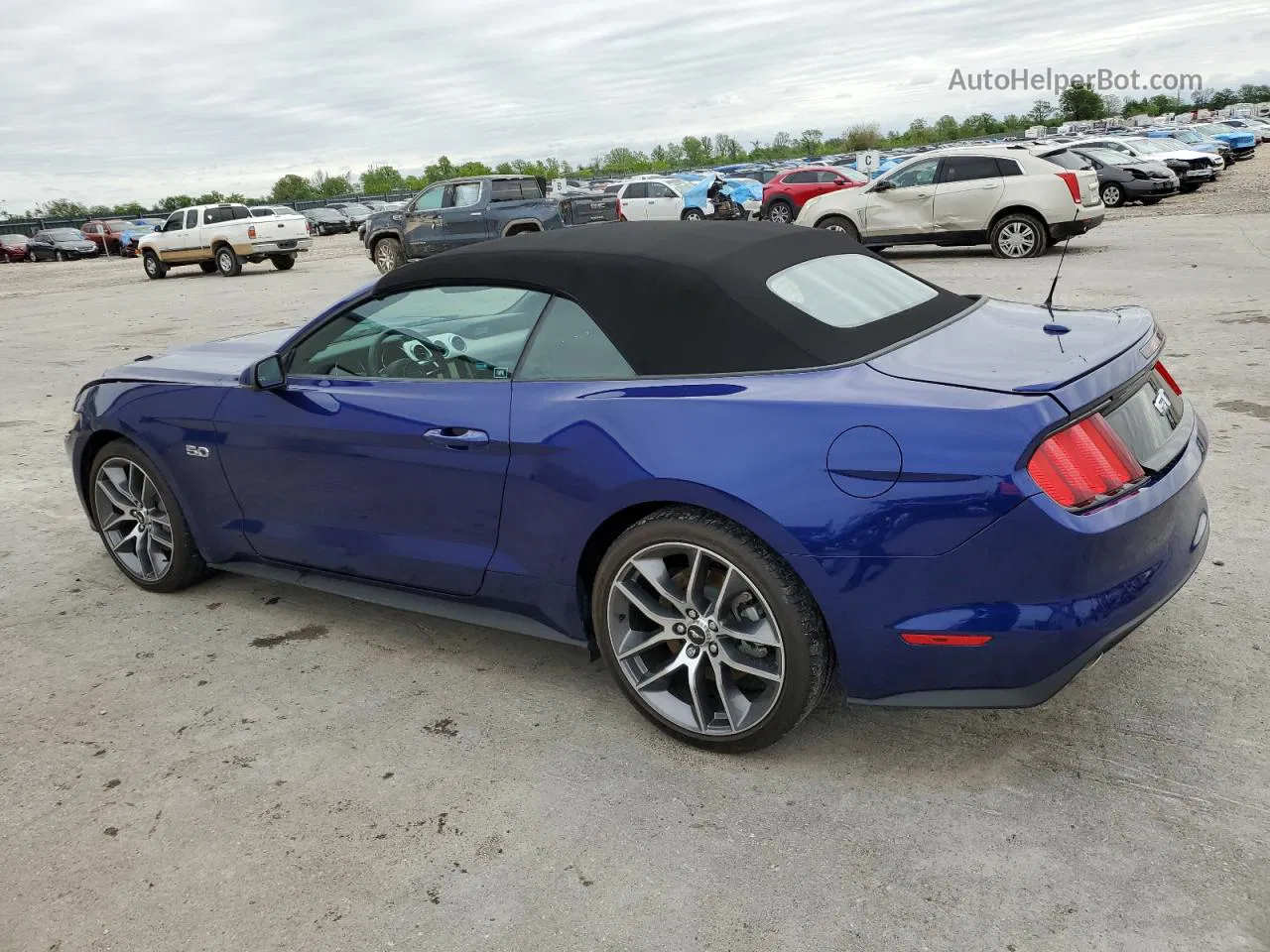 2015 Ford Mustang Gt Синий vin: 1FATP8FF2F5376588