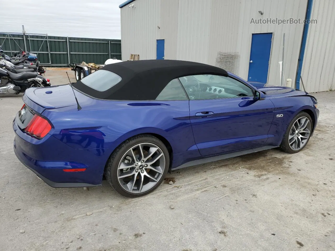 2015 Ford Mustang Gt Синий vin: 1FATP8FF2F5376588