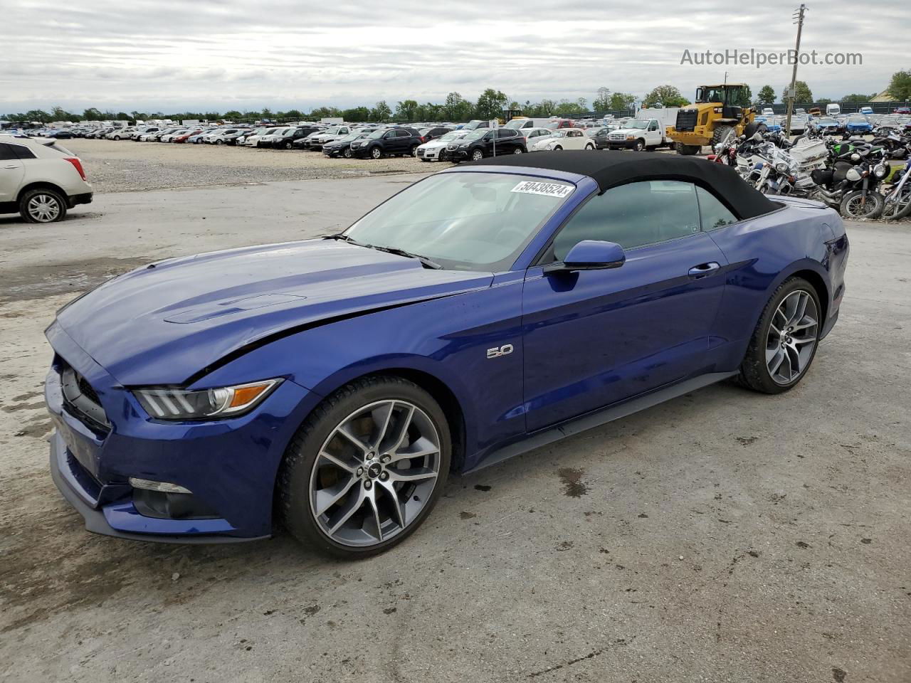 2015 Ford Mustang Gt Синий vin: 1FATP8FF2F5376588