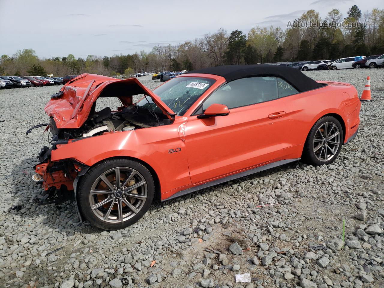 2016 Ford Mustang Gt Оранжевый vin: 1FATP8FF5G5312269