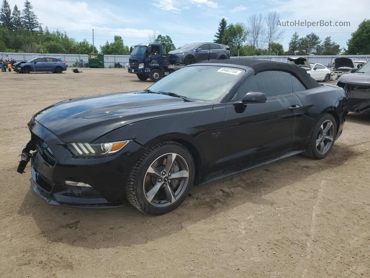 2015 Ford Mustang Gt Черный vin: 1FATP8FF6F5384368