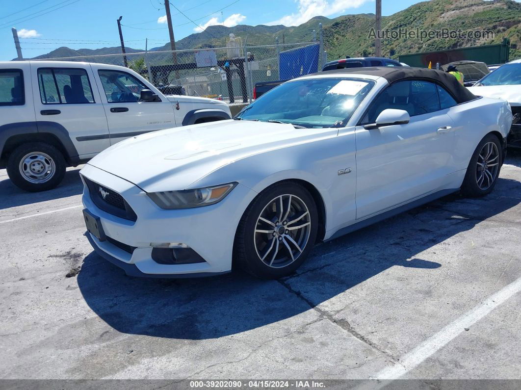 2015 Ford Mustang Gt Premium White vin: 1FATP8FF7F5326950