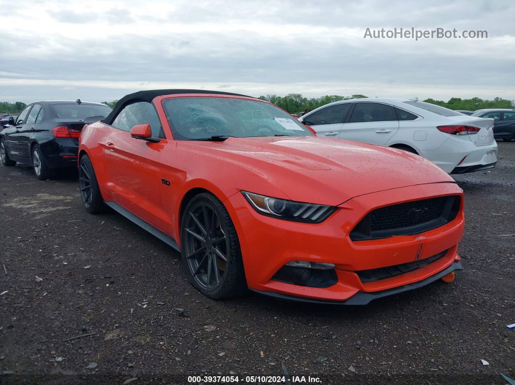 2016 Ford Mustang Gt Premium Orange vin: 1FATP8FFXG5312218