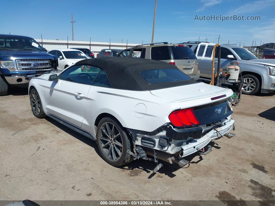 2019 Ford Mustang Ecoboost Premium White vin: 1FATP8UH3K5159730