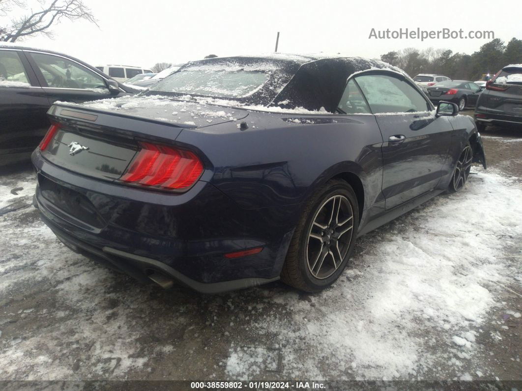 2020 Ford Mustang Ecoboost Premium Dark Blue vin: 1FATP8UH3L5137454