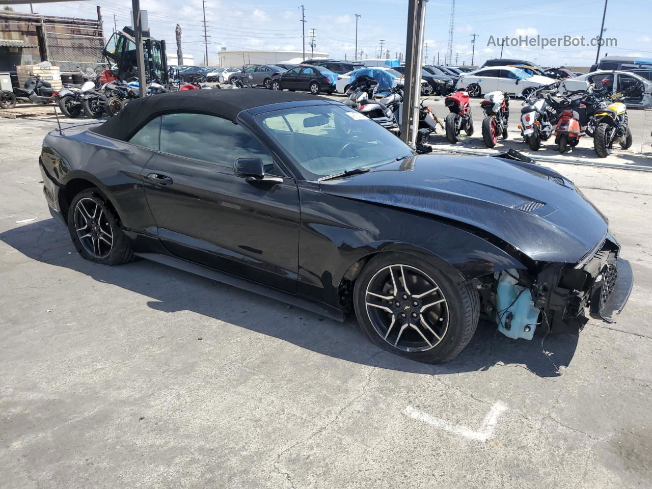 2019 Ford Mustang  Black vin: 1FATP8UH8K5148691