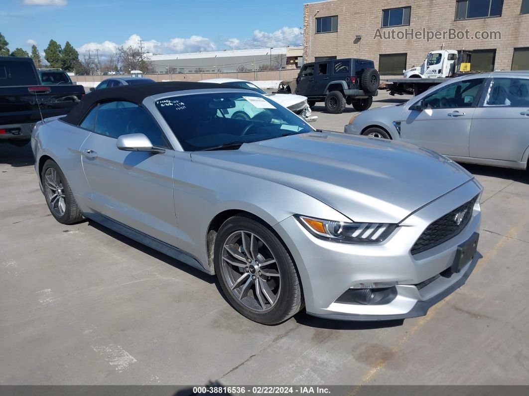 2016 Ford Mustang Ecoboost Premium Silver vin: 1FATP8UH9G5318693