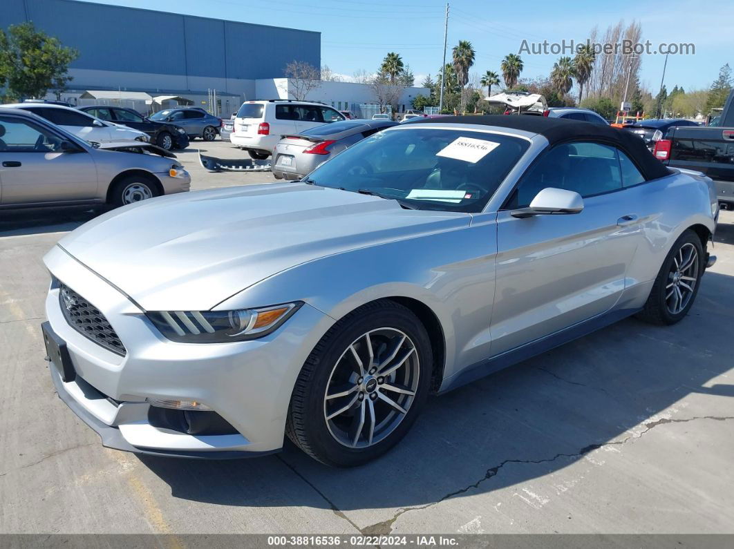 2016 Ford Mustang Ecoboost Premium Silver vin: 1FATP8UH9G5318693