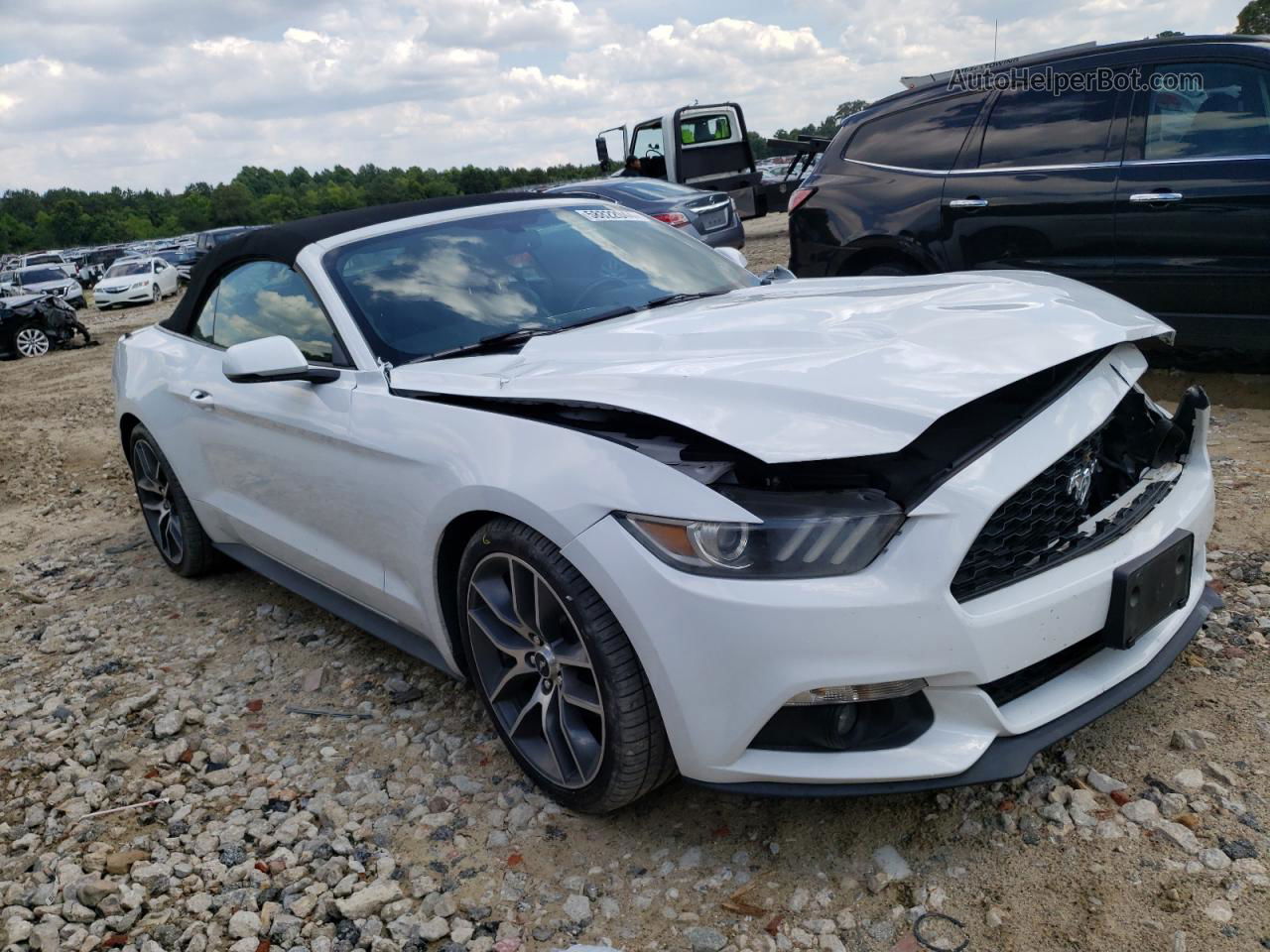 2015 Ford Mustang  White vin: 1FATP8UHXF5340314