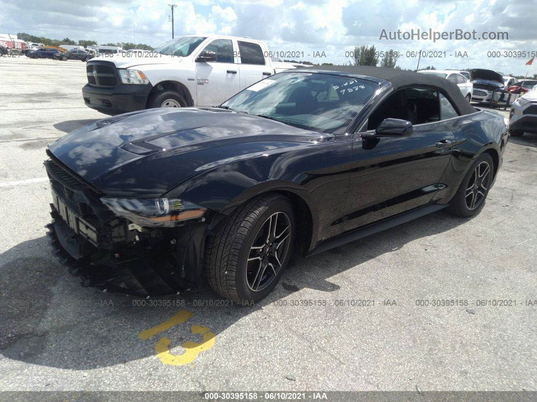 2020 Ford Mustang Ecoboost  Черный vin: 1FATP8UHXL5189888