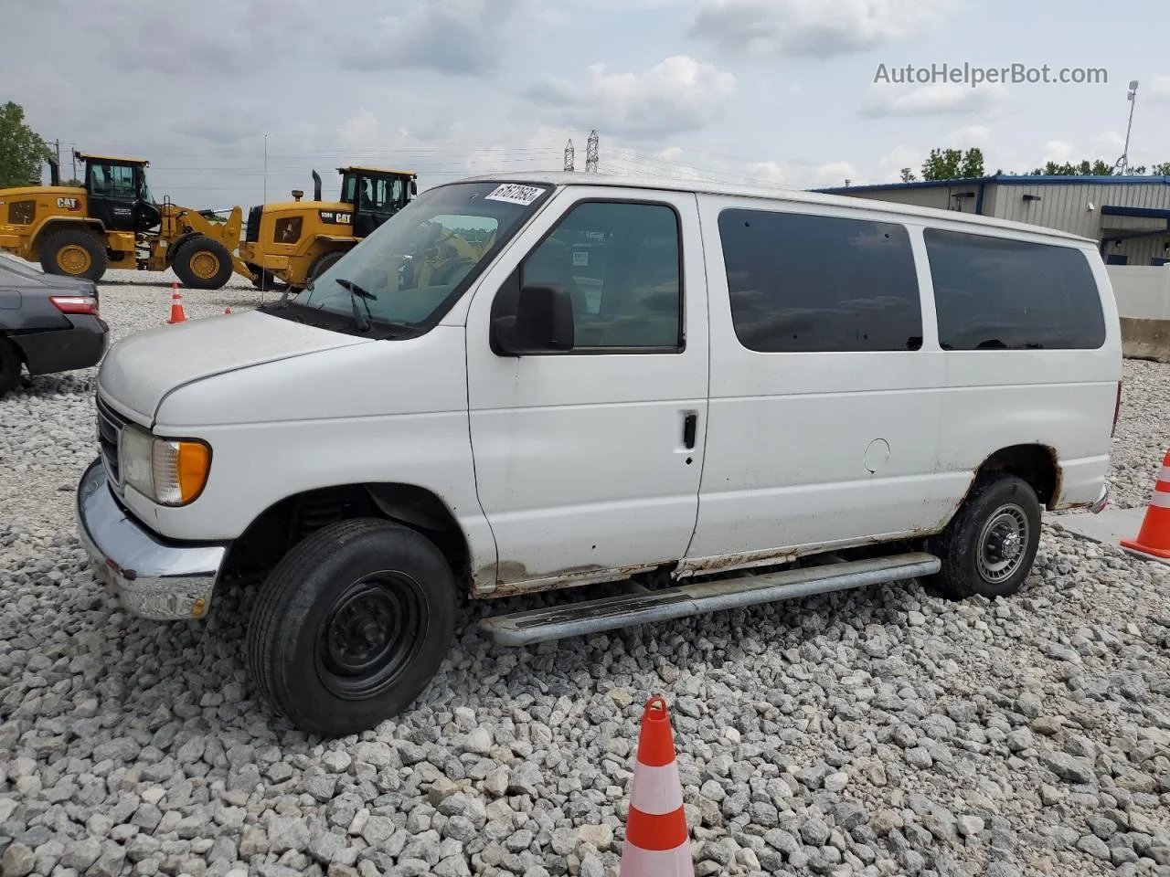 2007 Ford Econoline E350 Super Duty Wagon White vin: 1FBNE31L07DB15450