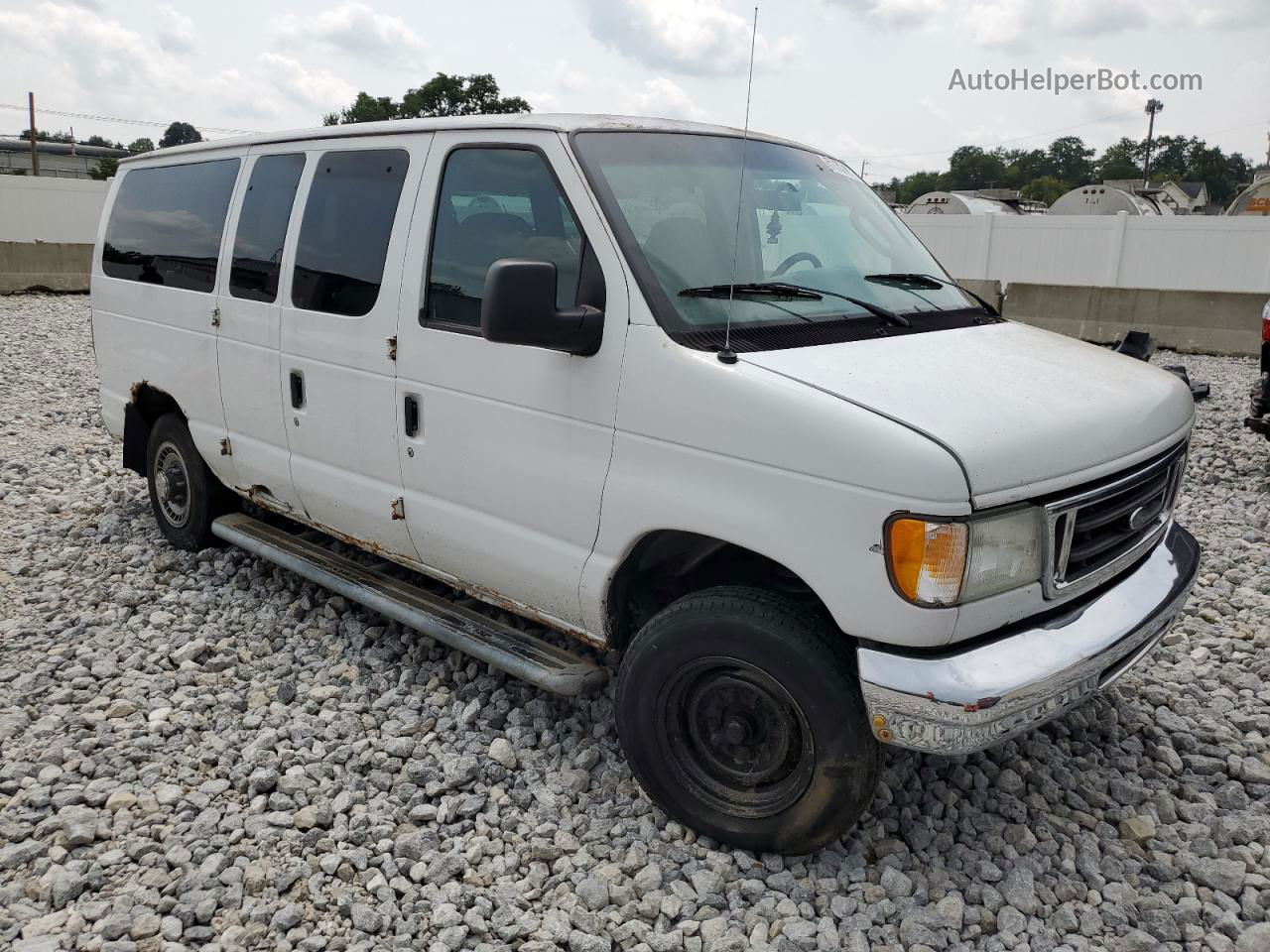 2007 Ford Econoline E350 Super Duty Wagon Белый vin: 1FBNE31L07DB15450