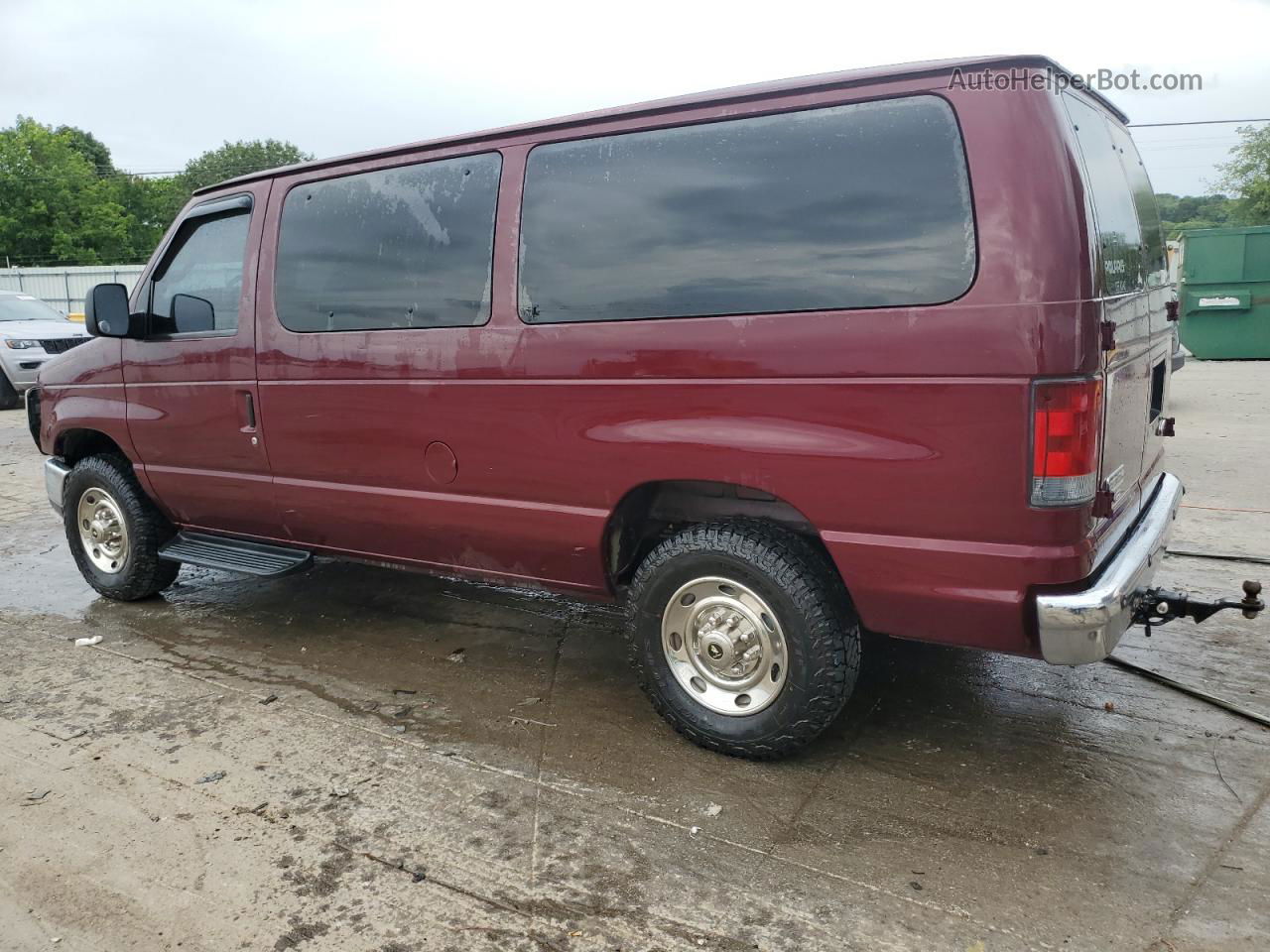 2008 Ford Econoline E350 Super Duty Wagon Burgundy vin: 1FBNE31L18DA20655