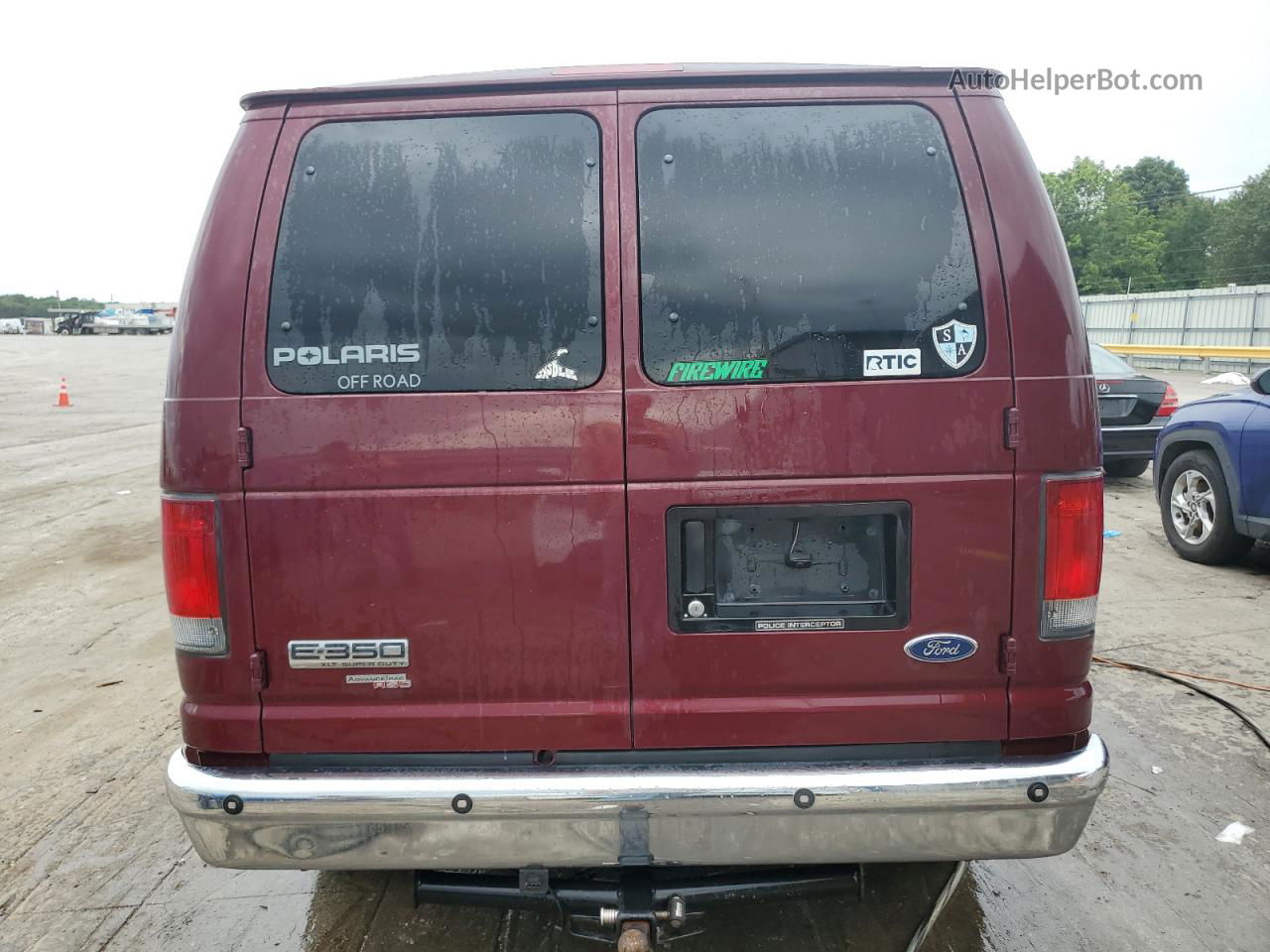 2008 Ford Econoline E350 Super Duty Wagon Burgundy vin: 1FBNE31L18DA20655