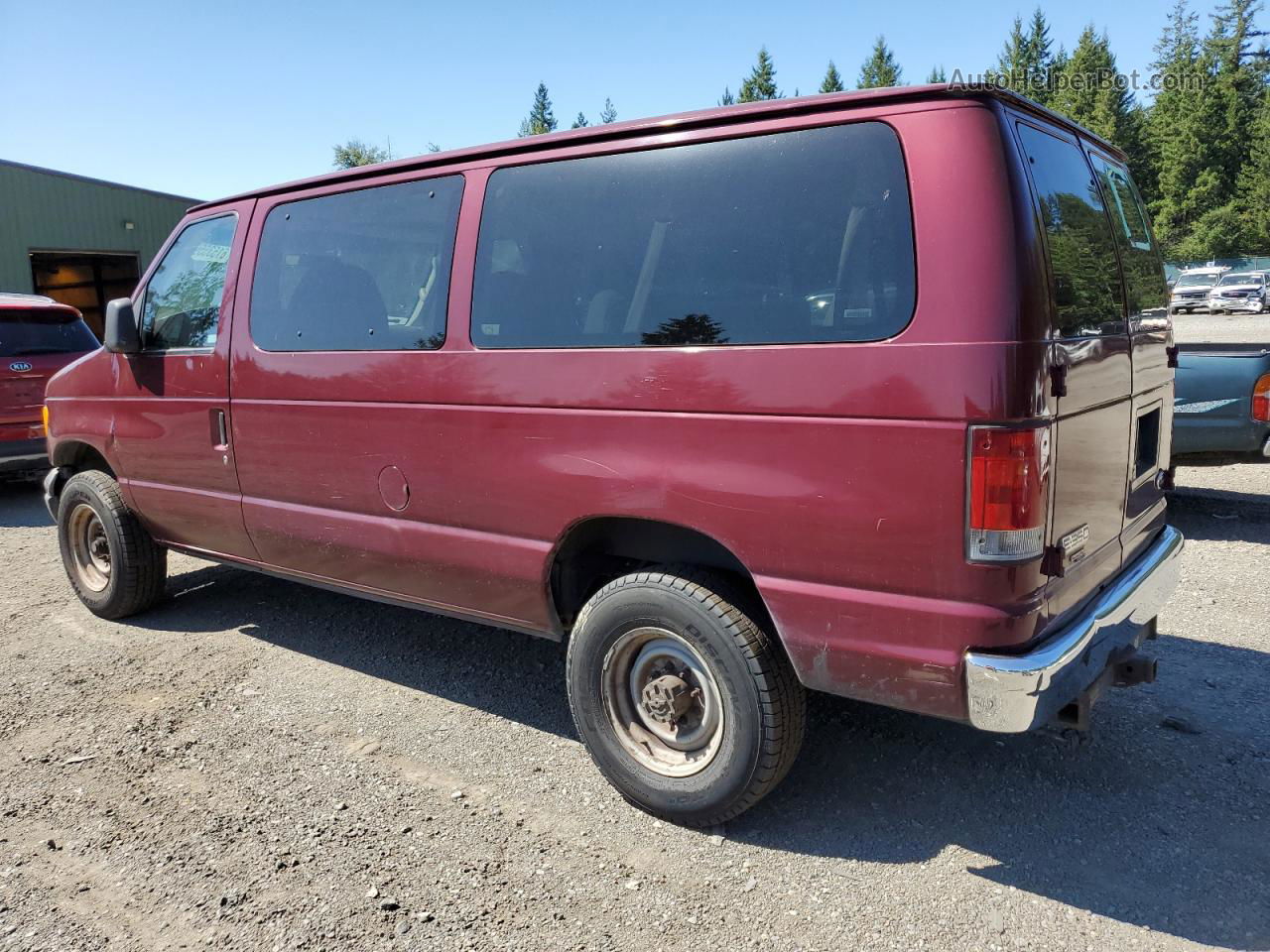 2007 Ford Econoline E350 Super Duty Wagon Burgundy vin: 1FBNE31L27DA75274