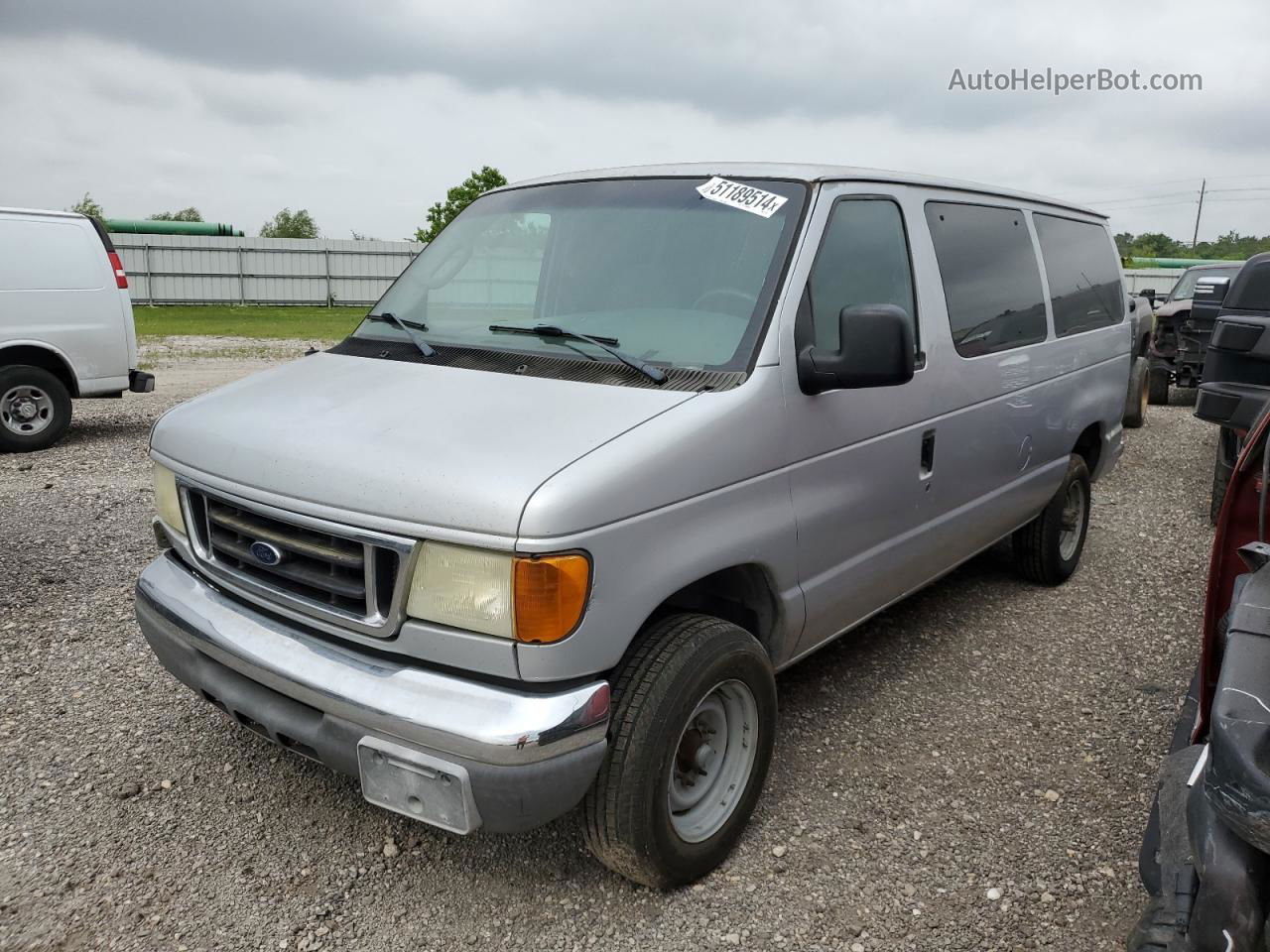 2007 Ford Econoline E350 Super Duty Wagon Silver vin: 1FBNE31L57DA75429