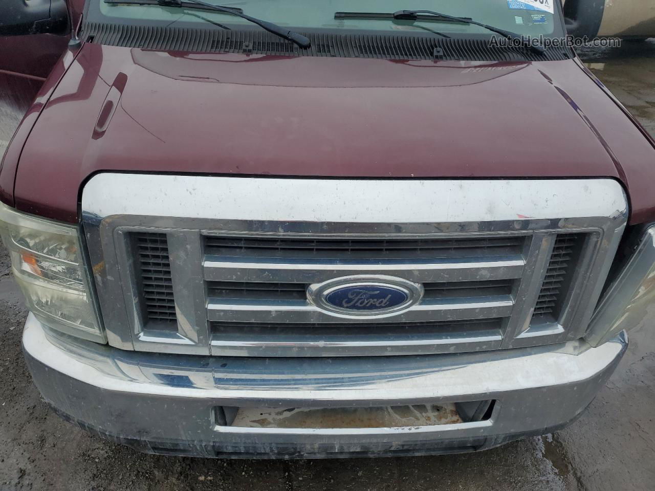 2008 Ford Econoline E350 Super Duty Wagon Burgundy vin: 1FBNE31L68DA74002