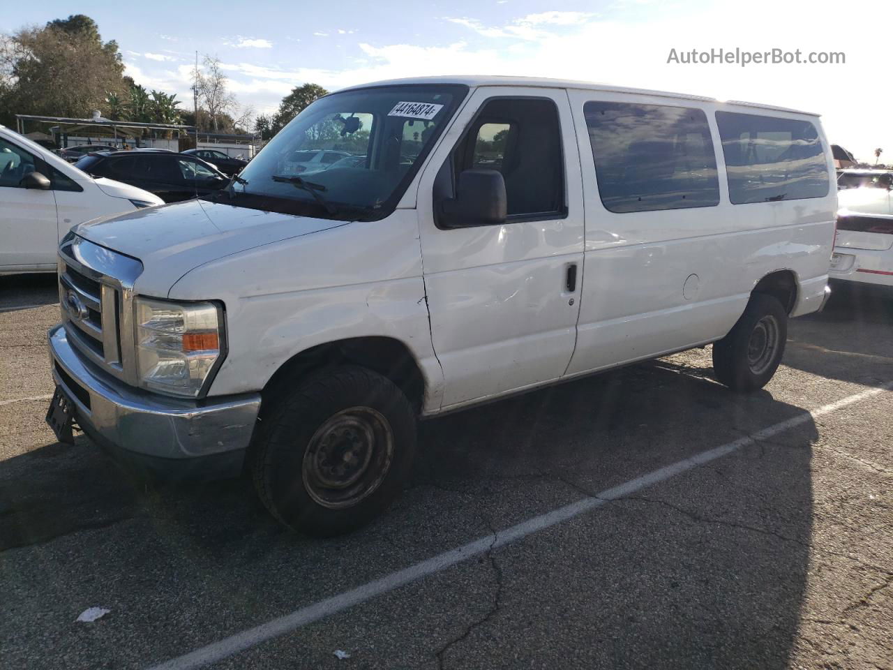 2012 Ford Econoline E350 Super Duty Wagon White vin: 1FBNE3BL1CDA76845