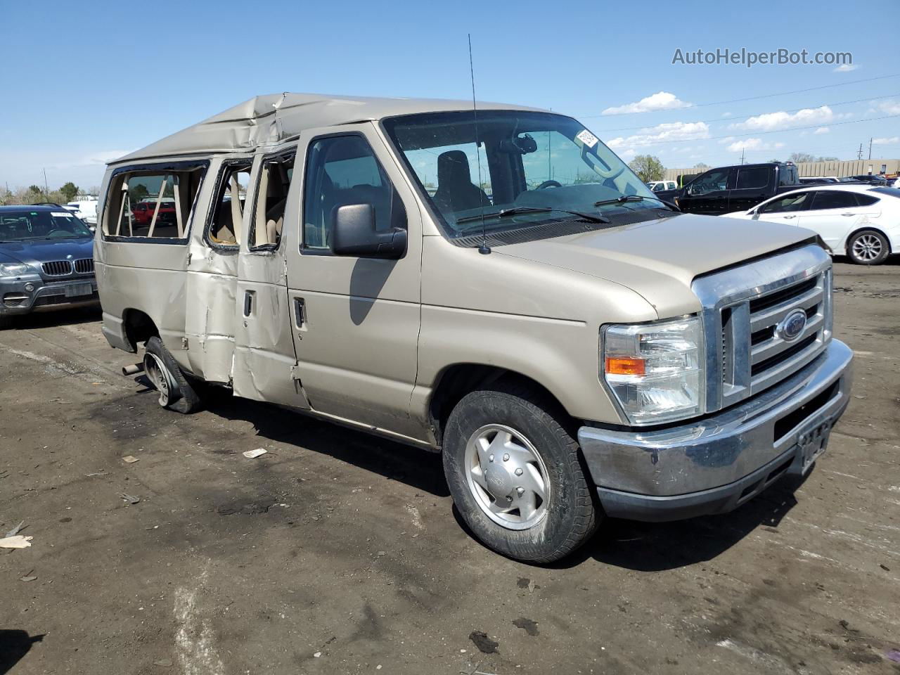 2012 Ford Econoline E350 Super Duty Wagon Золотой vin: 1FBNE3BL1CDA99557