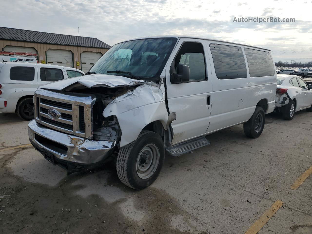 2012 Ford Econoline E350 Super Duty Wagon White vin: 1FBNE3BL2CDA99437