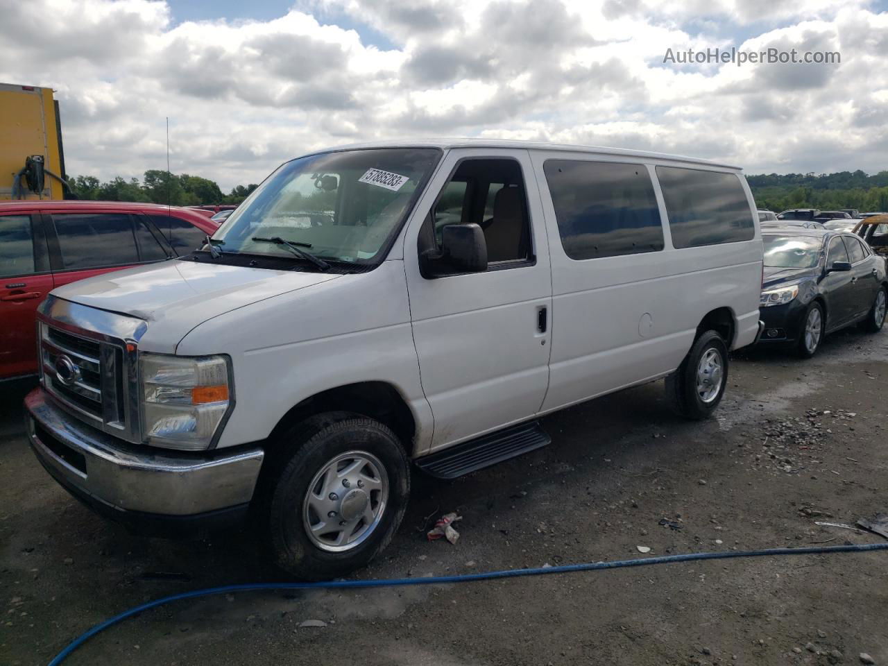 2013 Ford Econoline E350 Super Duty Wagon White vin: 1FBNE3BL2DDA84079