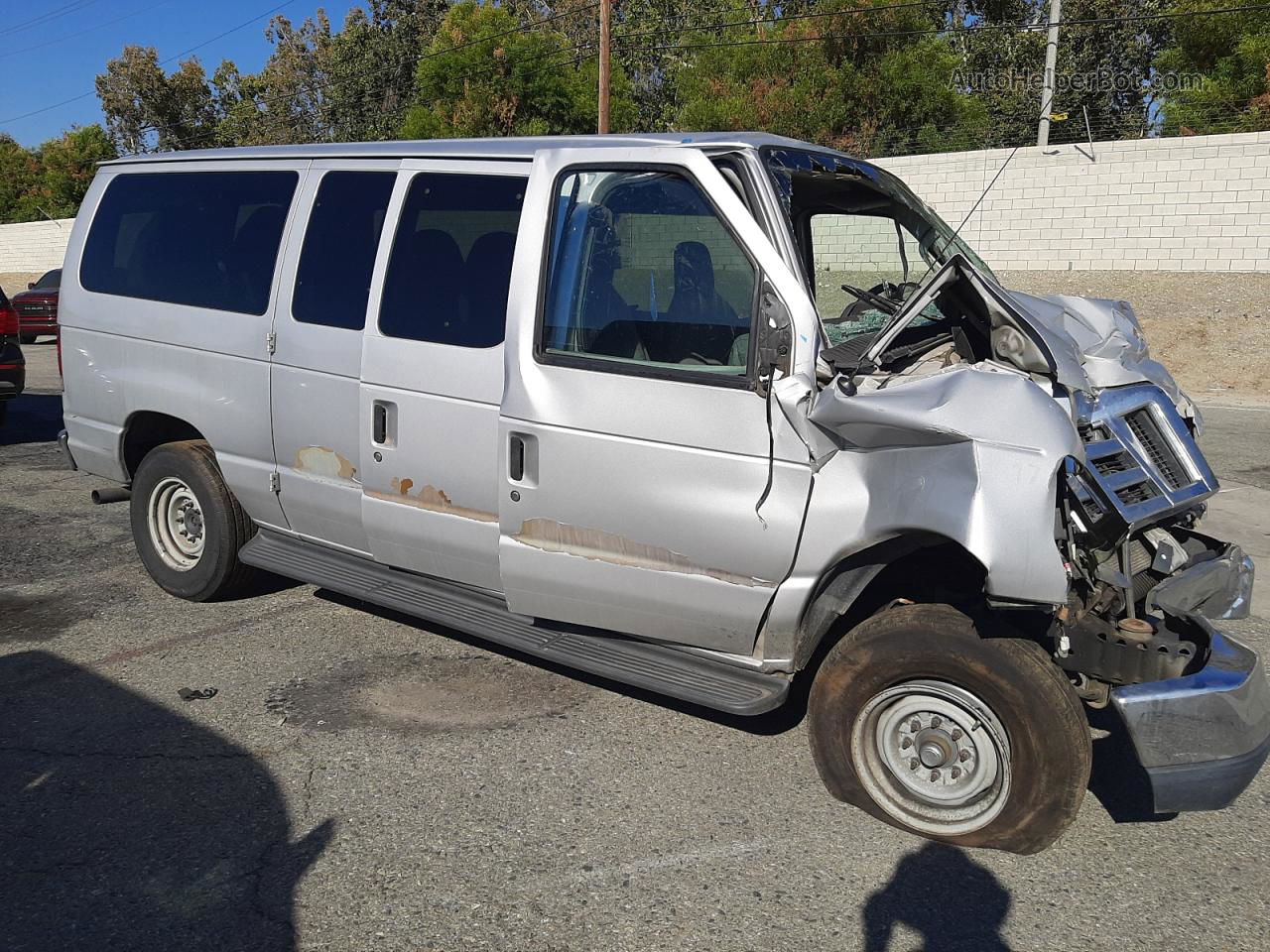 2012 Ford Econoline E350 Super Duty Wagon Silver vin: 1FBNE3BL4CDA45556