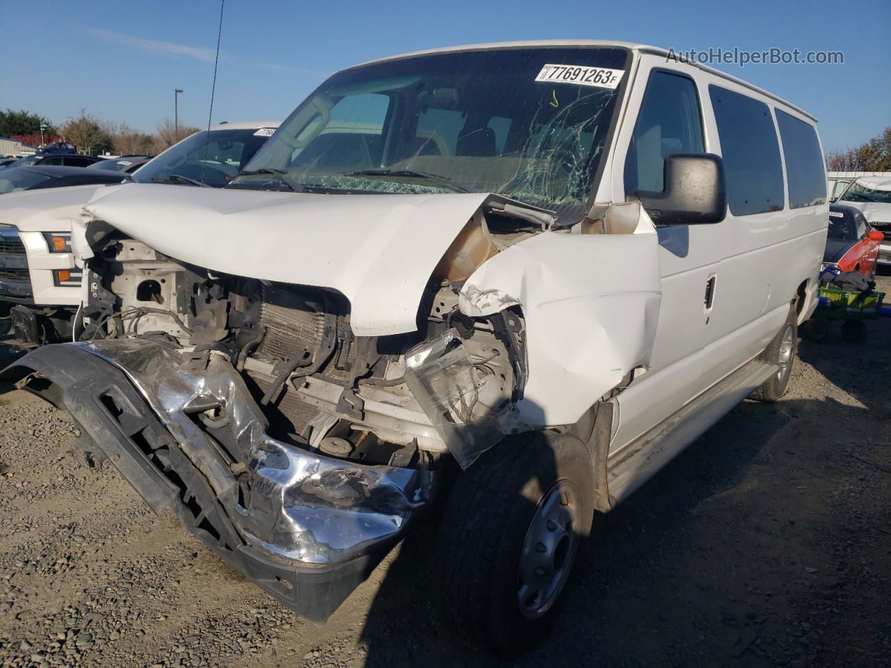 2012 Ford Econoline E350 Super Duty Wagon White vin: 1FBNE3BL4CDA96829