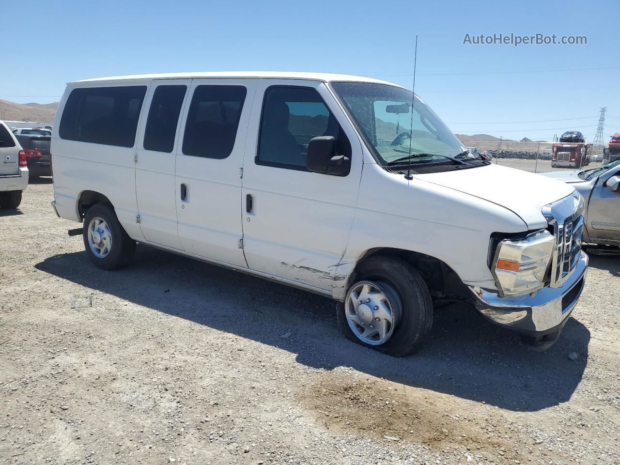 2010 Ford Econoline E350 Super Duty Wagon White vin: 1FBNE3BL6ADA67992