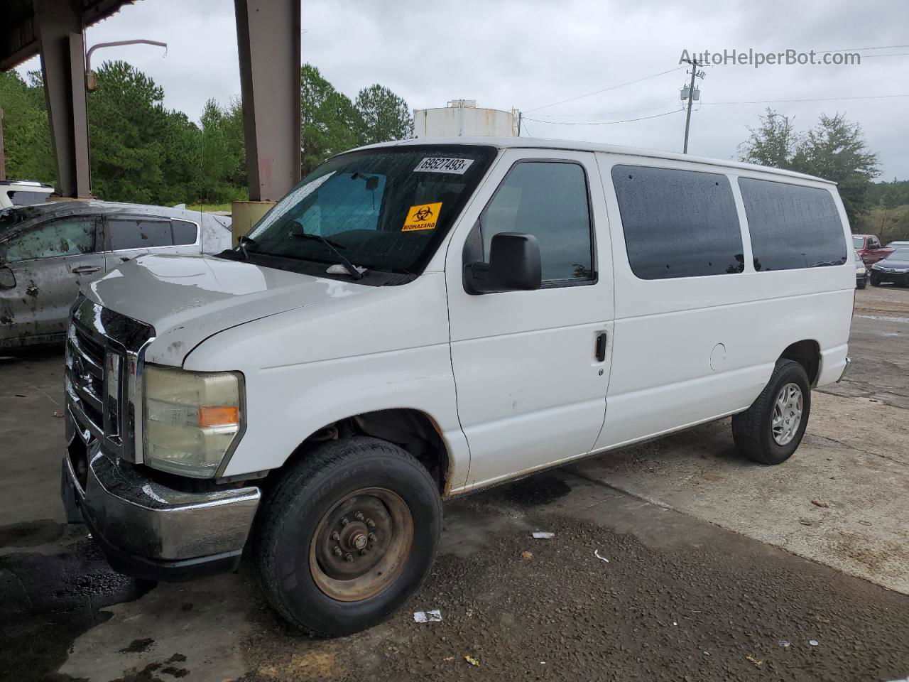 2010 Ford Econoline E350 Super Duty Wagon White vin: 1FBNE3BL6ADA78068