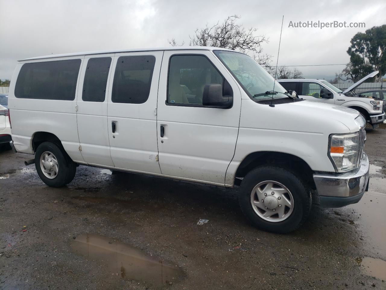 2012 Ford Econoline E350 Super Duty Wagon White vin: 1FBNE3BL6CDA45901