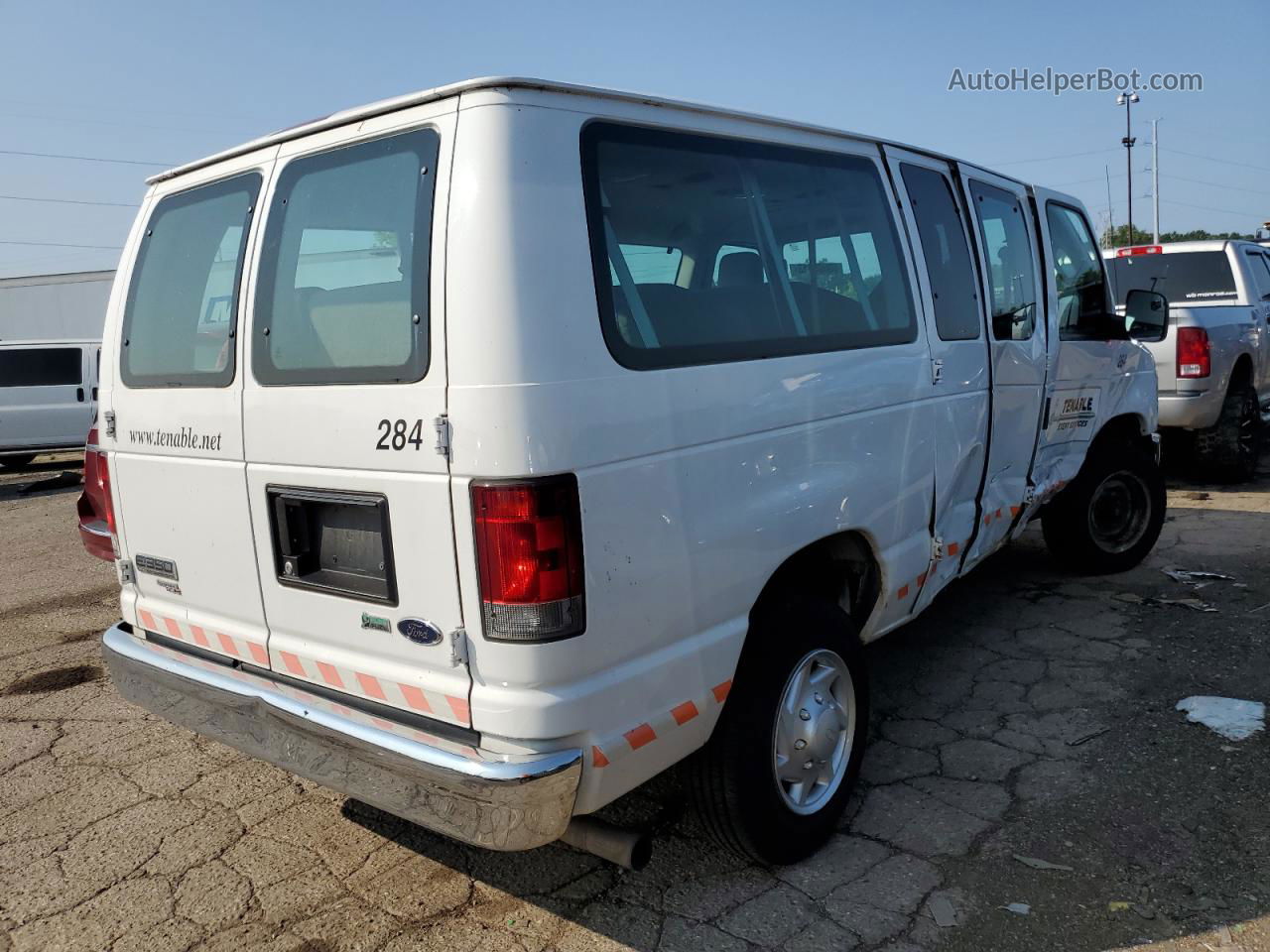 2012 Ford Econoline E350 Super Duty Wagon White vin: 1FBNE3BL7CDA01776