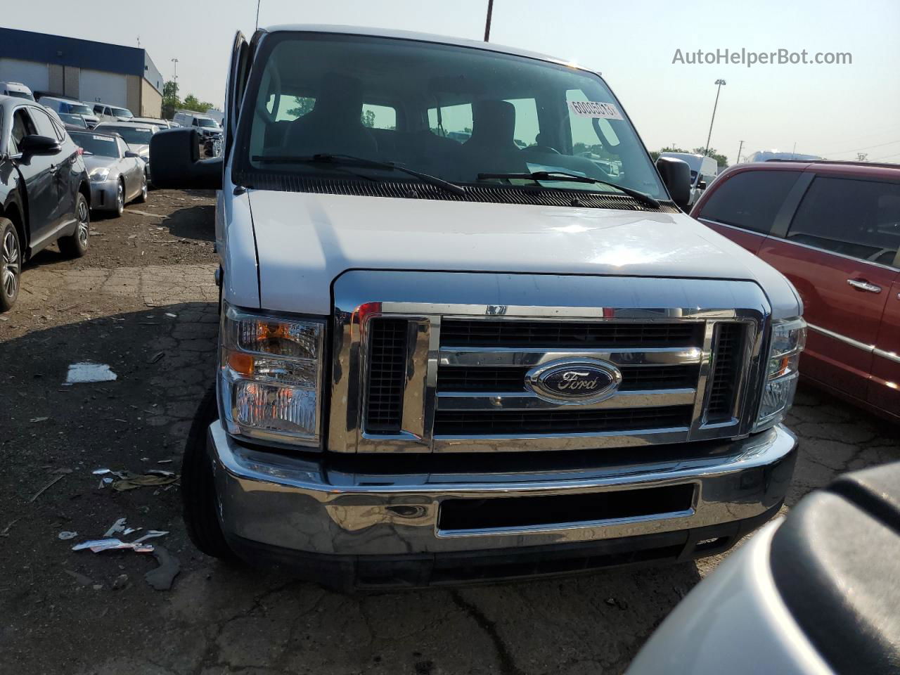 2012 Ford Econoline E350 Super Duty Wagon White vin: 1FBNE3BL7CDA01776